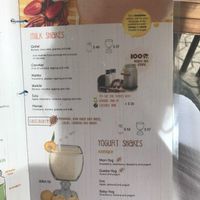 Menu at 100% Natural in Playa Del Carmen