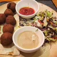 Overcooked falafel at Constantine's Ark in Istanbul