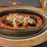 Aubergines that were not vegan! at Constantine's Ark in Istanbul