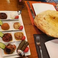 One mezze is cream cheeze/yogurt not vegan at Constantine's Ark in Istanbul
