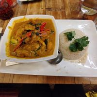 Tofu spicy curry with cauliflower rice at Pho in Birmingham