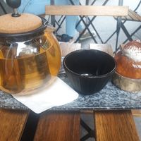 Baba and jasmin tea at VG Pâtisserie in Paris