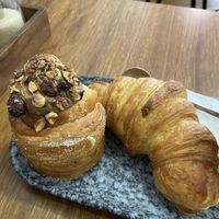 Cruffin and croissant  at VG Pâtisserie in Paris