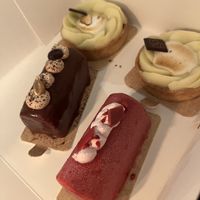 mini bûches and lemon tarts   at VG Pâtisserie in Paris