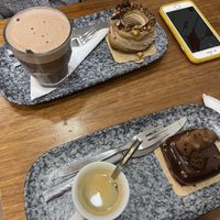 a Paris-Brest and a Choco-Croust   at VG Pâtisserie in Paris