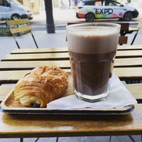 Pain au Chocolat and chocolat Chaud  at VG Pâtisserie in Paris
