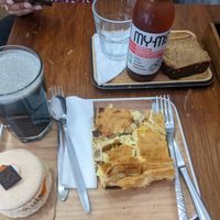 I accidentally had a bite before taking a photo! The quiche and the hazelnut cake were both soooo good at VG Pâtisserie in Paris