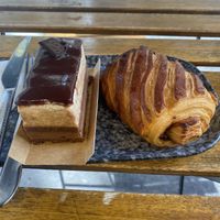 Cake and croissant   at VG Pâtisserie in Paris