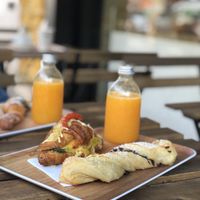 Cheese and veggie croissant and brioche  at VG Pâtisserie in Paris