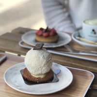 Le pompon blanc, best dessert I’ve ever had!  at VG Pâtisserie in Paris