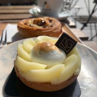 I couldn’t decide so I went for a Pain au Raisin and a Tarte de Citron. Both blew me away. Scrumptious! at VG Pâtisserie in Paris