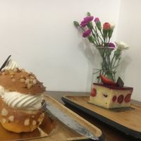 I can’t remember the name of the pastry on the left, but it’s incredible! at VG Pâtisserie in Paris