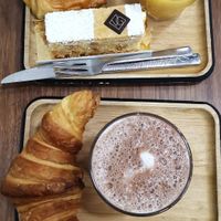 Array of breakfast treats at VG Pâtisserie in Paris