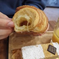 Inside of croissant at VG Pâtisserie in Paris