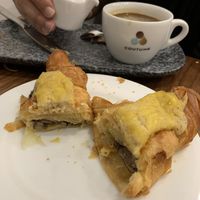 Croissant with mushrooms and veg cheese at VG Pâtisserie in Paris