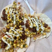 Mole tacos (3/5)  at WongWayVeg - Food Truck in Denver