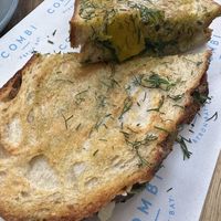 Vegan pumpkin toastie   at Combi in Byron Bay