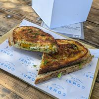 Vegan toastie at Combi in Byron Bay