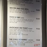 Menu at Combi in Byron Bay