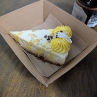 Vegan cheesecake at Combi in Byron Bay