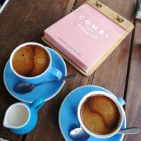 Coffee for two! at Combi in Byron Bay