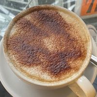 Delicious cappuccino (£3 for two shots)  at Chapter One in Manchester