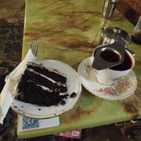 Vegan Biscoff cake at Chapter One in Manchester