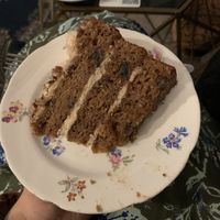  vegan gf toffee, date & walnut cake  at Chapter One in Manchester