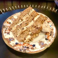 Banana and caramel cake  at Chapter One in Manchester