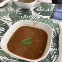 Red bean and cabbage soup of the day.  at Musgo in Aveiro