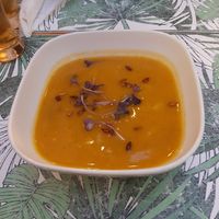 Sopa del día (calabaza) at Musgo in Aveiro