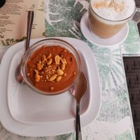 Dessert of the day and a big coffee at Musgo in Aveiro