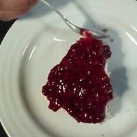 Vegan cheesecake with berry sauce. at Musgo in Aveiro