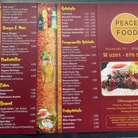 Neue Karte: Preisanpassung und Nr. 36, 37 und 77 neu at Peace Food in Essen