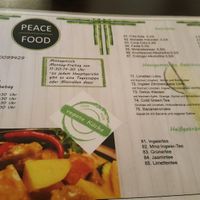 Speisekarte  at Peace Food in Essen