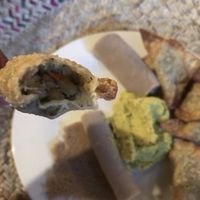 Inside veggie sambussas   at Ras Kassa's in Lafayette