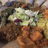 All the veggies   at Ras Kassa's in Lafayette