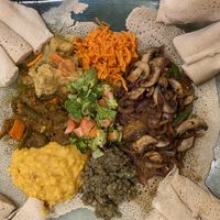 Two veg options on one plate.  at Ras Kassa's in Lafayette