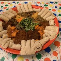 Take-out platters available in addition to dine in! at Ras Kassa's in Lafayette