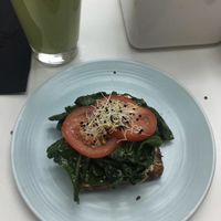 Toast option and green smoothie  at Wholegrain Organics in Palmerston North