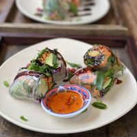 Summer rolls  at Super Natural in Antwerpen