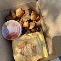 Breakfast croissant   at Skull & Cakebones in Dripping Springs