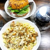 mac & cheese & the bagel sandwich  at Skull & Cakebones in Dripping Springs