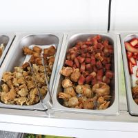 Wide variety of tofu / fake meat options at Vege Food Station in Kota Bharu