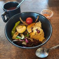 Hungry vegan bowl at Esparza's Tacos & Coffee in Chatan