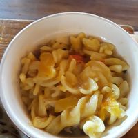 Mac and cheese at Esparza's Tacos & Coffee in Chatan
