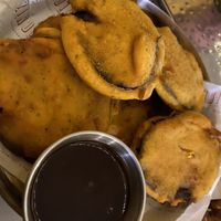 Aubergine fritters   at Zindiya in Birmingham