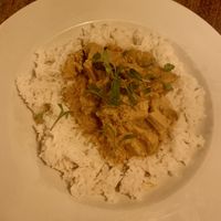 Curry of the day - Thai yellow curry with vegan chick’n  at The Windmill Inn in Horsham