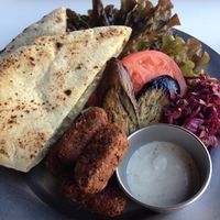 The vegan lunch option (¥950) at No. 4 in Tokyo