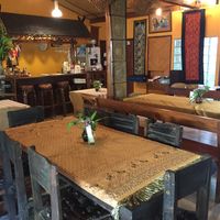Inside cafe at Seven Elephants Cafe in Mae Hong Son